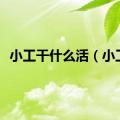 小工干什么活（小工）