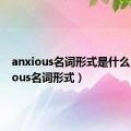 anxious名词形式是什么（anxious名词形式）
