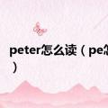 peter怎么读（pe怎么读）