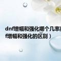 dnf增幅和强化哪个几率高（dnf增幅和强化的区别）