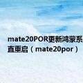 mate20POR更新鸿蒙系统后一直重启（mate20por）