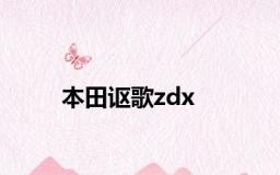 本田讴歌zdx